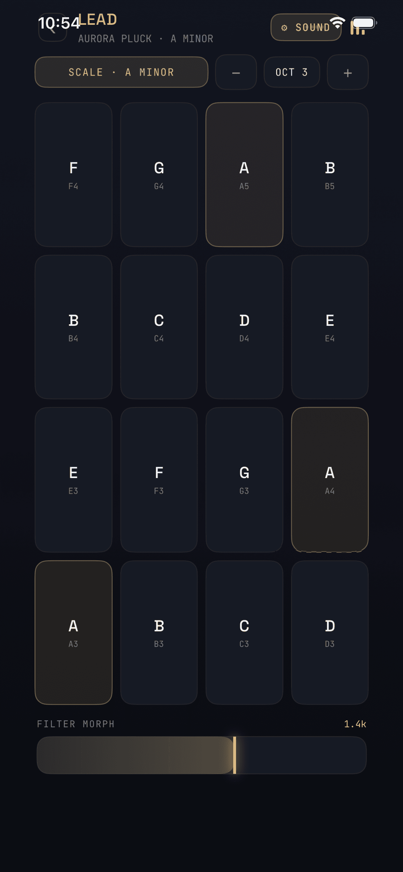 Live scale-locked lead pad grid